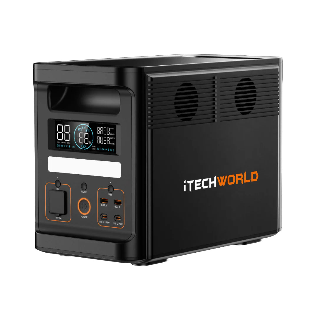 iTechworld Pro Solar Generator Kit PS1800 PRO Power Station and 200W Solar Blanket