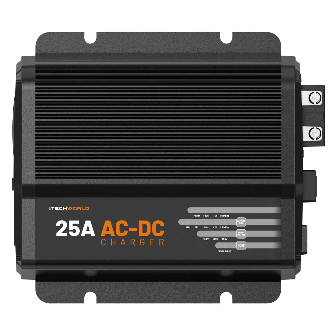 iTECHBC25 25A Intelligent Battery Charger – LiFePO4 & AGM Compatible