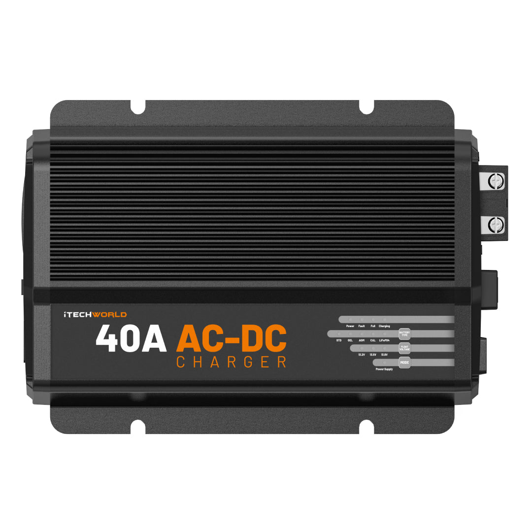 iTECHBC40 40A Intelligent Battery Charger – 12V LiFePO4 & Lead Acid