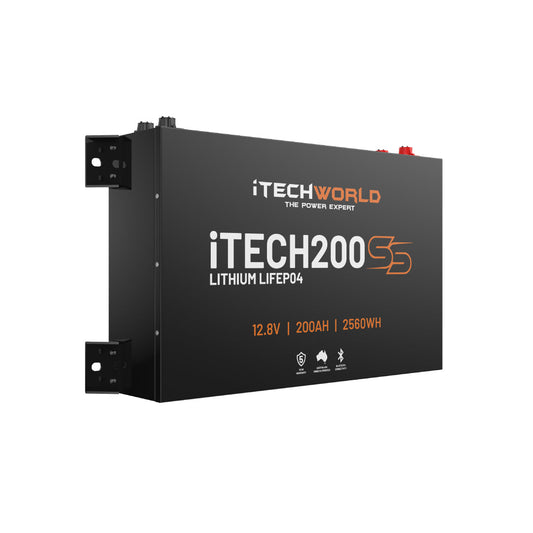 iTECH200SS 12V 200Ah Drop-In Lithium Battery – Parallel-Ready, IEC Certified