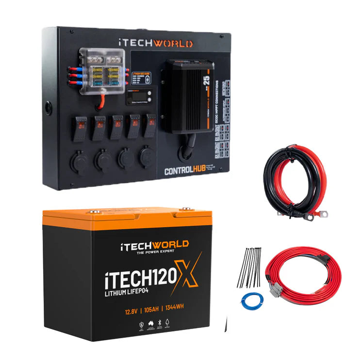 iTECH120X and Control Hub with iTECHDCDC40/25 Lithium 4WD Kit 105Ah