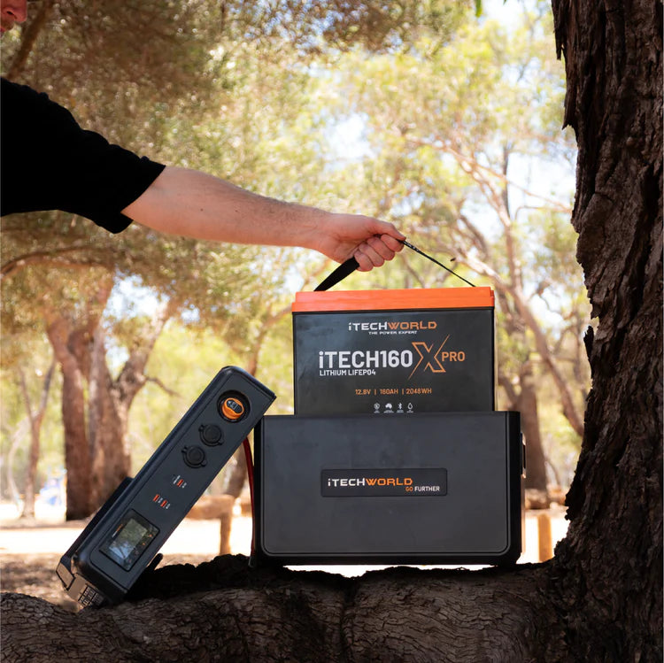 iTechworld Premium GoFurther Battery Box Bundle with iTECHDCDC40 + iTECH160X Pro Lithium Battery with Bluetooth