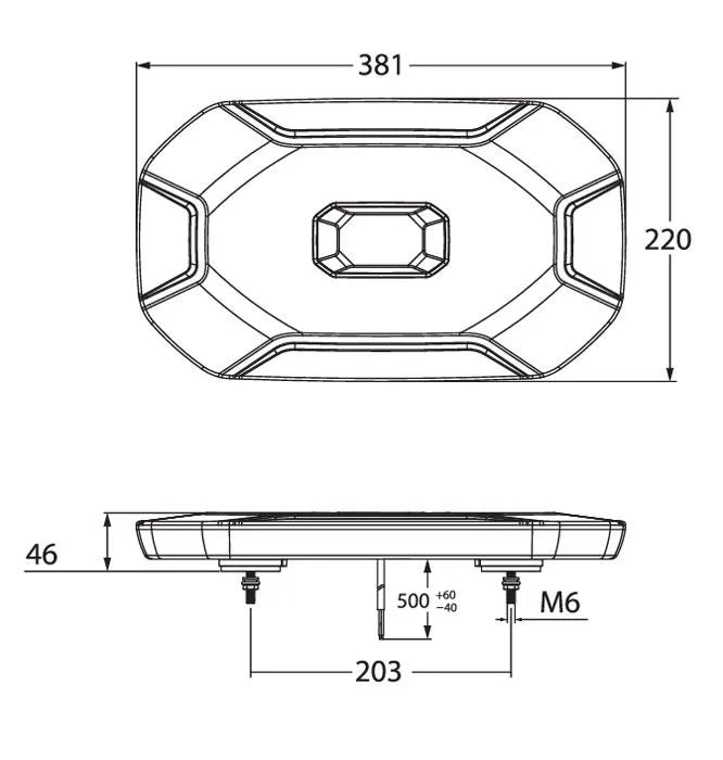 15 Inch Class 1 Amber LED Mini Light Bar,10-30V Amber LED Mini Bar with Fixed Mount