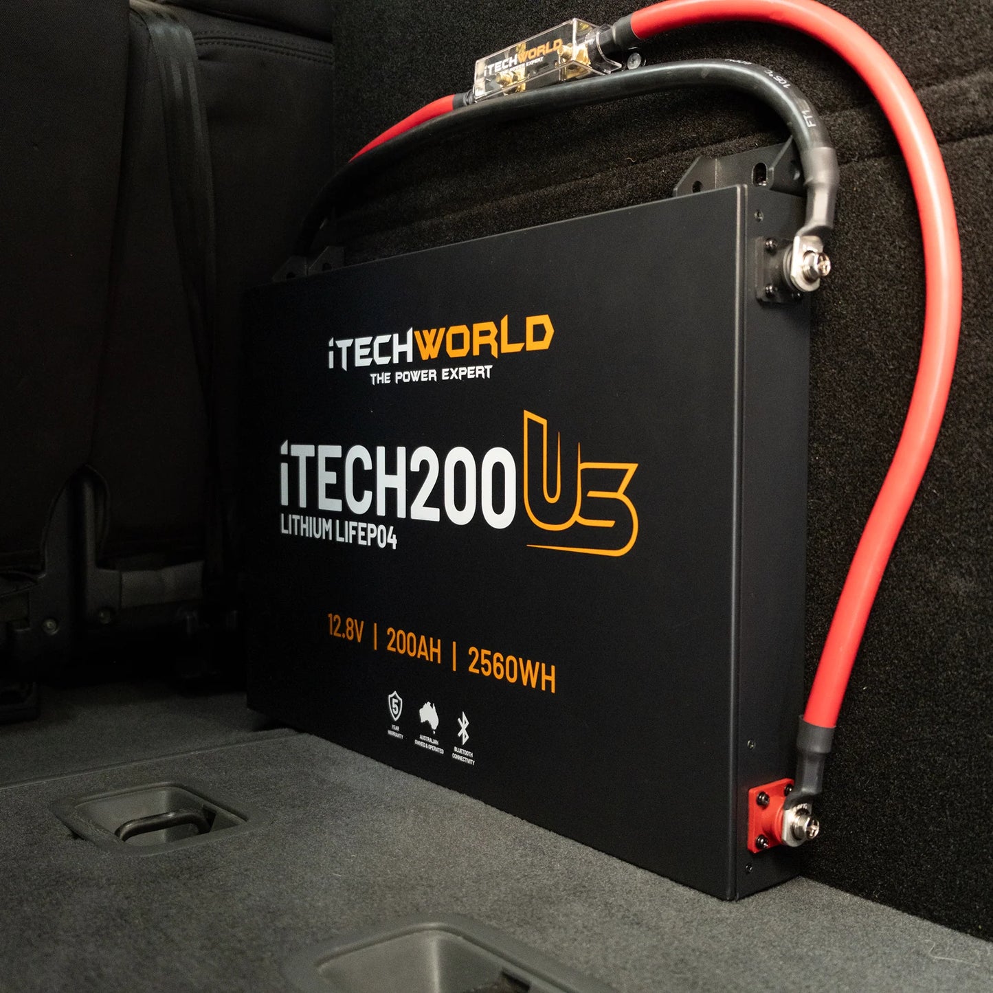 iTECH200US Ultra Slim Deep Cycle Lithium Battery with Bluetooth LiFePO4 200Ah
