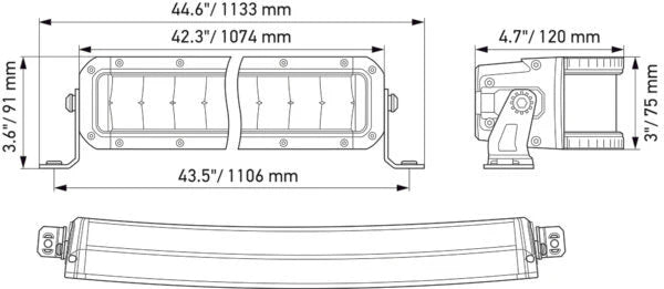 HELLA Black Magic Curved 40" LED Light Bar – Spot & Flood Combo, Rugged Design