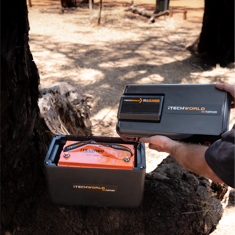 iTechworld Premium GoFurther Battery Box Bundle with iTECHDCDC40 + iTECH160X Pro Lithium Battery with Bluetooth