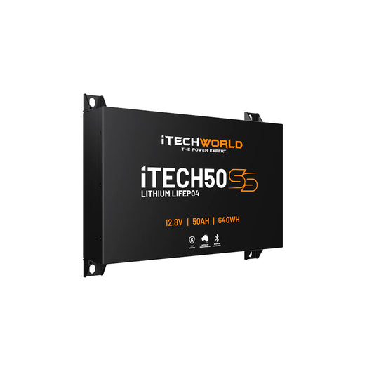 iTECH50SS Super Slim Deep Cycle Lithium Battery with Bluetooth LiFePO4 50Ah