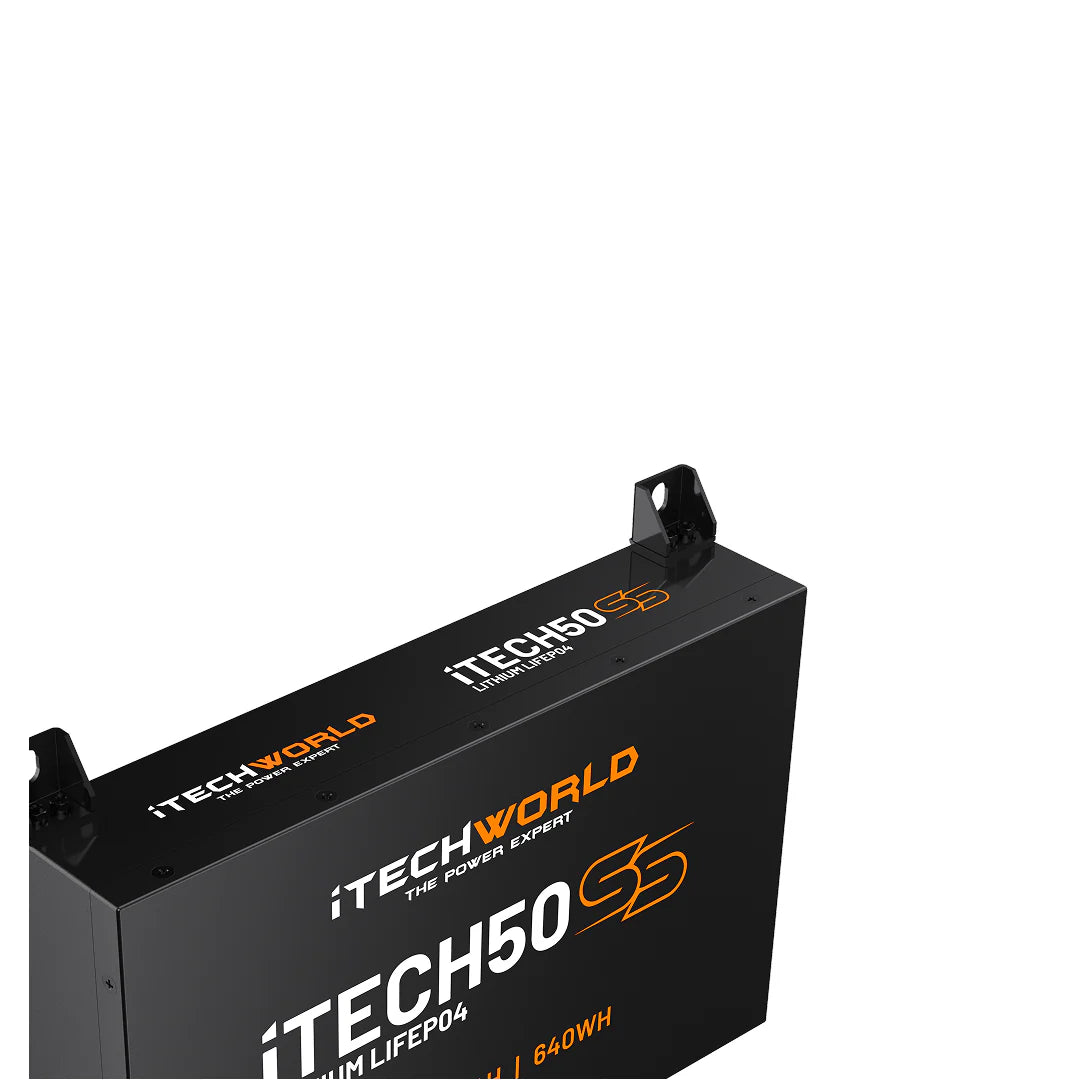 iTECH50SS Super Slim Deep Cycle Lithium Battery with Bluetooth LiFePO4 50Ah