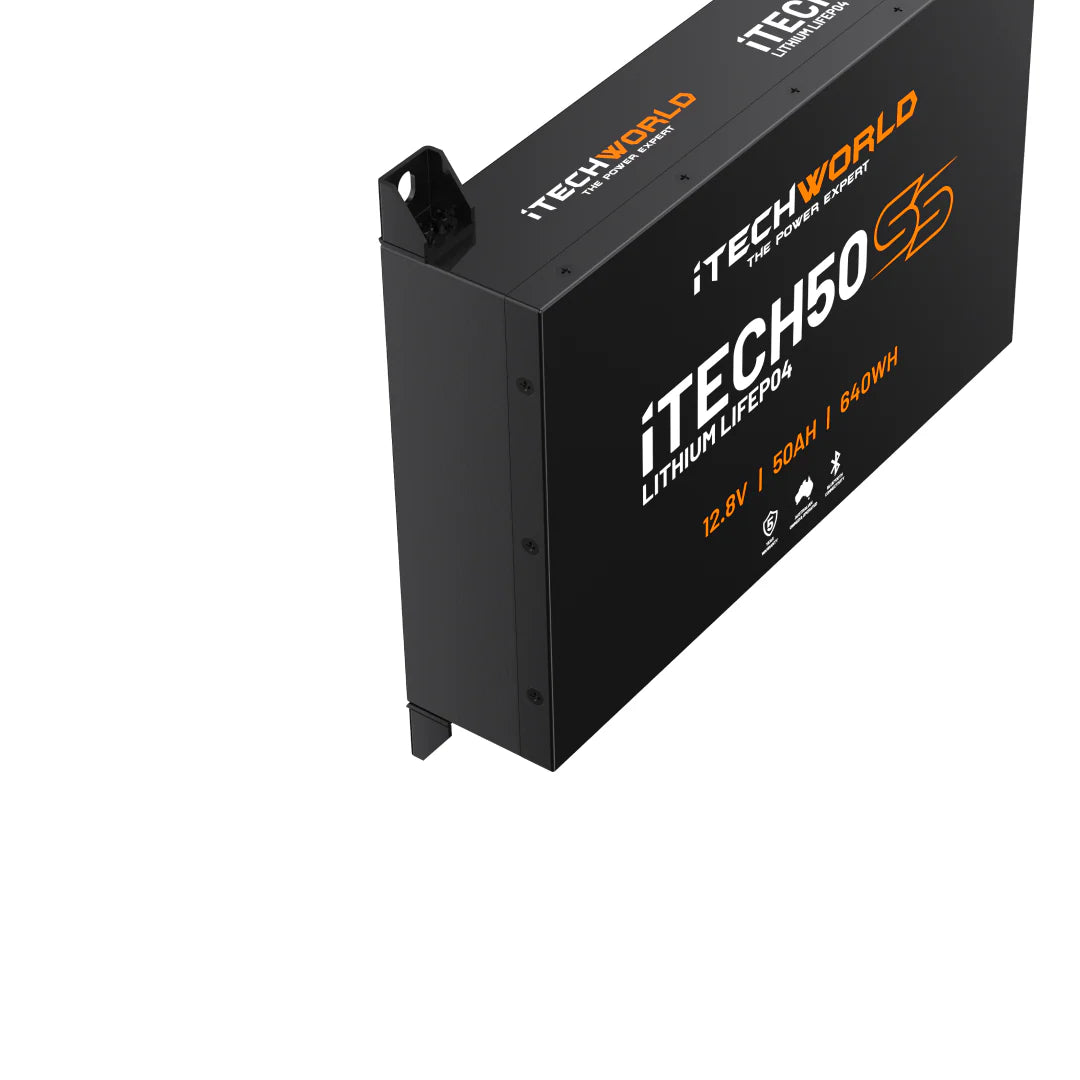 iTECH50SS Super Slim Deep Cycle Lithium Battery with Bluetooth LiFePO4 50Ah