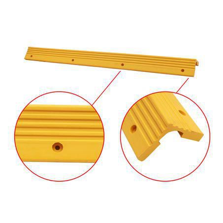 Rubber Pillar Safety Pad Yellow 1 Meter Long
