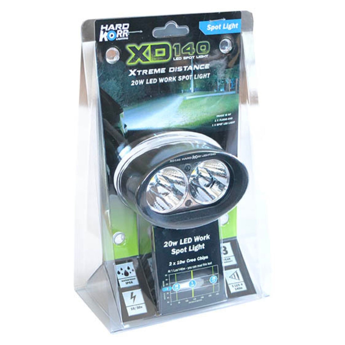 Hard Korr LED Driving Light Twin 10W Flood