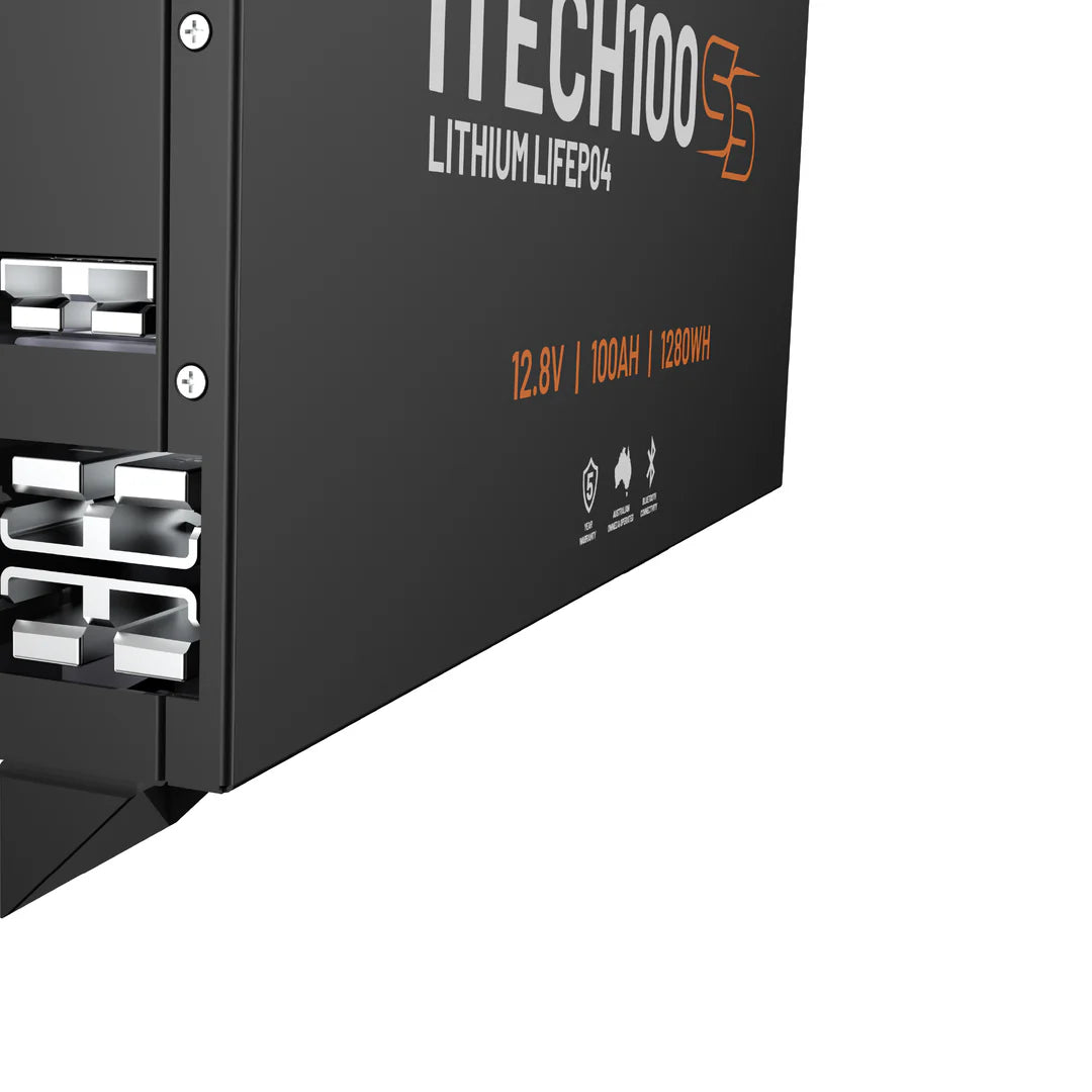 iTECH100SS 100Ah Slim LiFePO4 Battery w/ Bluetooth Monitor