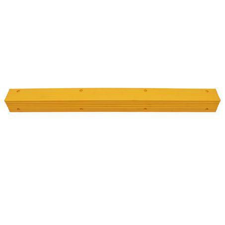 Rubber Pillar Safety Pad Yellow 1 Meter Long