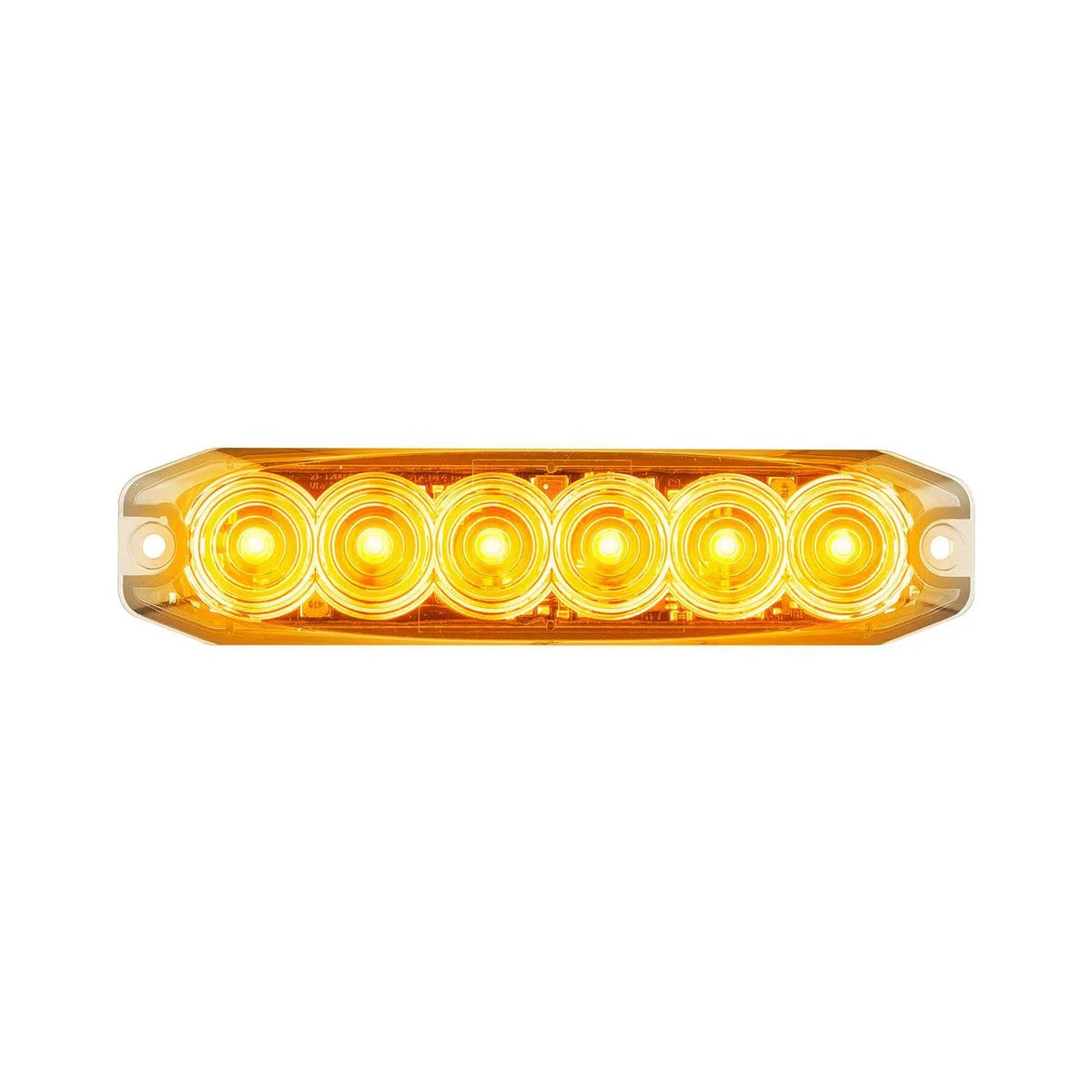 LED Autolamps 12/24V LED Amber Emergency Light Flash Patterns With Sync Wire Blister Pack - 120035AM