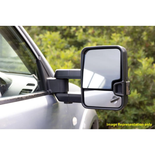 Black Drivetech 4x4 Electric Towing Mirrors for Isuzu D-Max MU-X 2012–2020