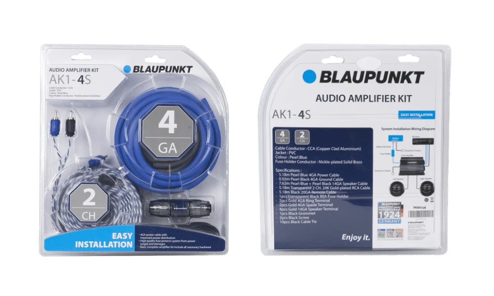 BLAUPUNKT 4GA 2CH AMP WIRING KIT AK1-4S