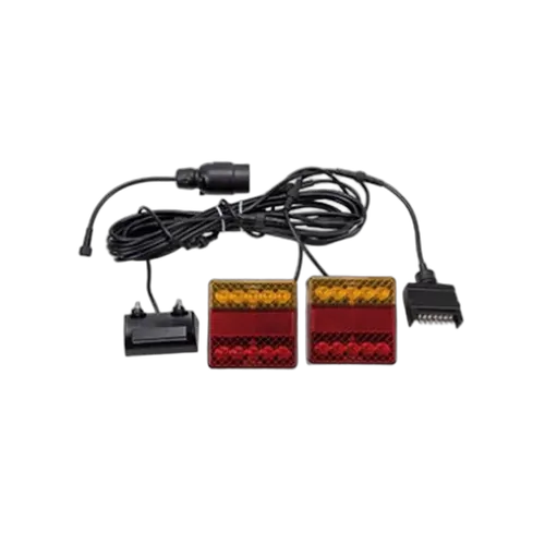 Roadvision 12V Stop/ Tail/ Ind/ Ref/ Lic Square 100 x 100mm + BR25B + 7TPF + 7TPR 8X5 Trailer Kit with LEDLink Harness