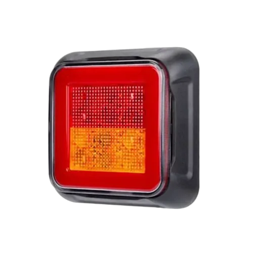 Roadvision LED Rear Combination Lamp 10-30V Stop/Tail/Ind Surface Mount 80x80mm Twin Pack Glow Park Lamp