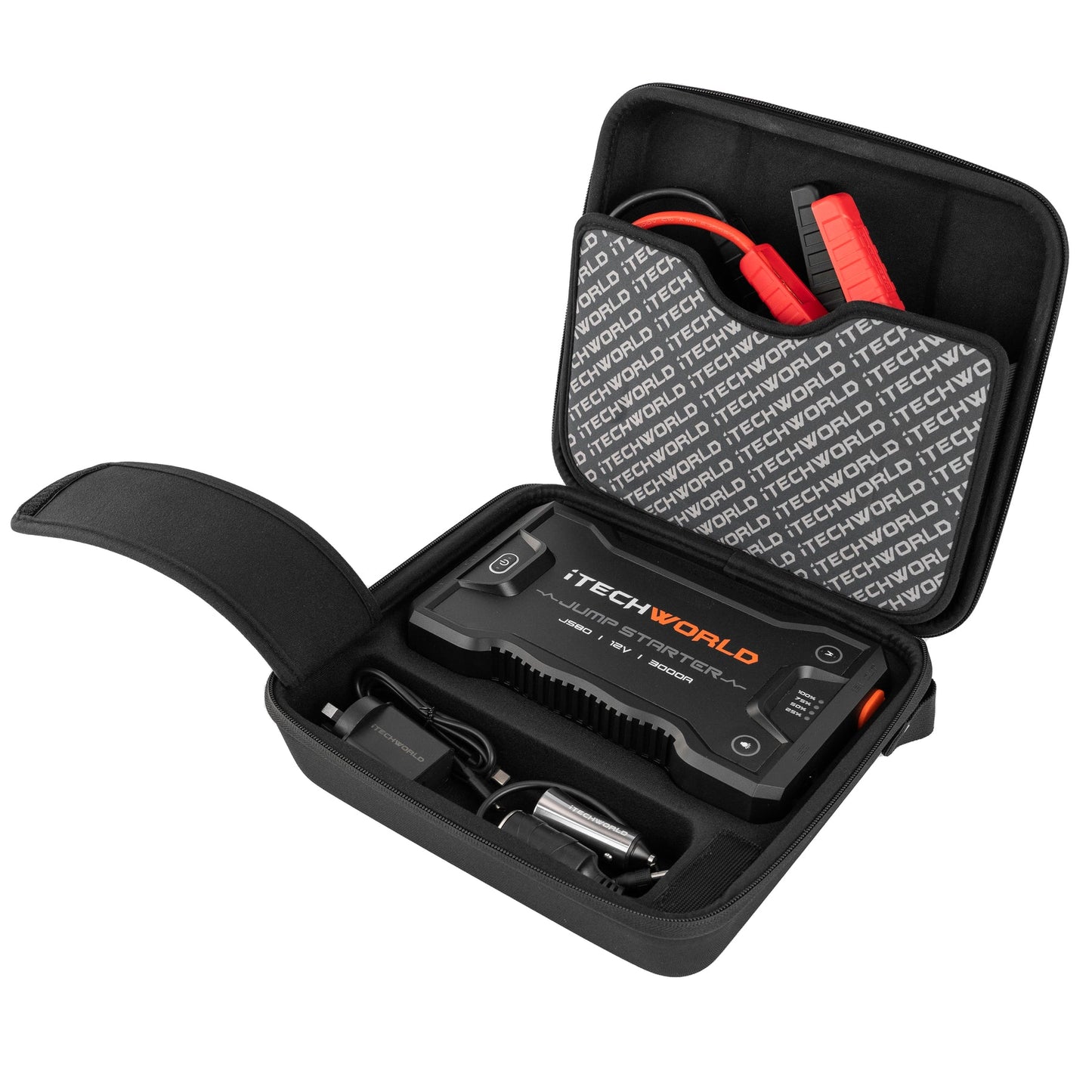 Js80 3000 Amp Portable Jump Starter Backup Power Bank with Heavy Duty Case