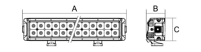 Roadvision LED Bar Light 32 DC2 Series Combo Beam 10-30V 60 x 3W Osram High Lux LEDs 180W 16200lm IP67 Slide & End Mounts Black Label