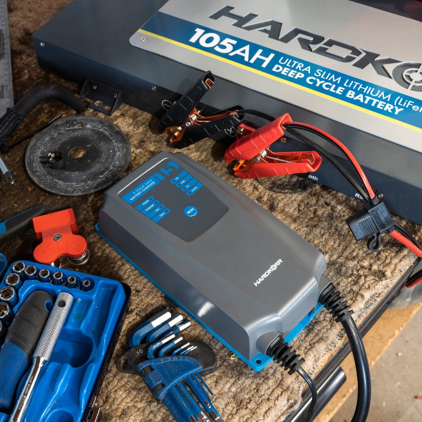 Hard Korr 15A 9-Stage AC 240V Battery Charger