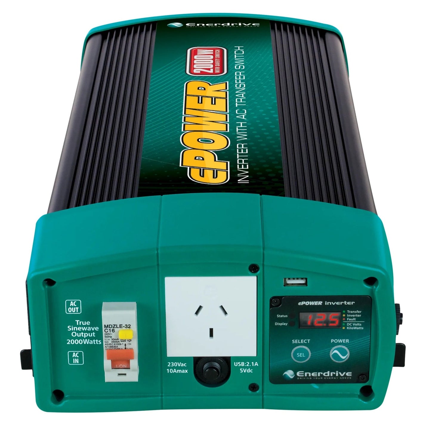 Enerdrive ePOWER 2000W 24V Pure Sine Wave Inverter with RCD & AC Transfer Switch