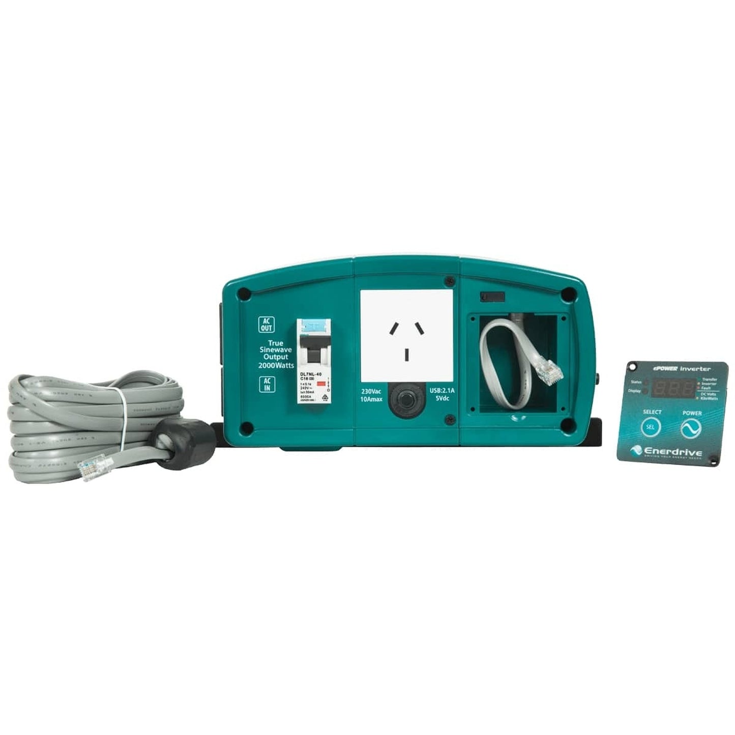 Enerdrive ePOWER 2600W 12V Pure Sine Wave Inverter with RCD & AC Transfer Switch