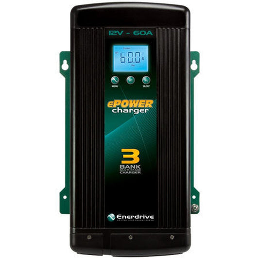 Enerdrive ePOWER 60A 12V Multi-Stage Battery Charger with LCD Display