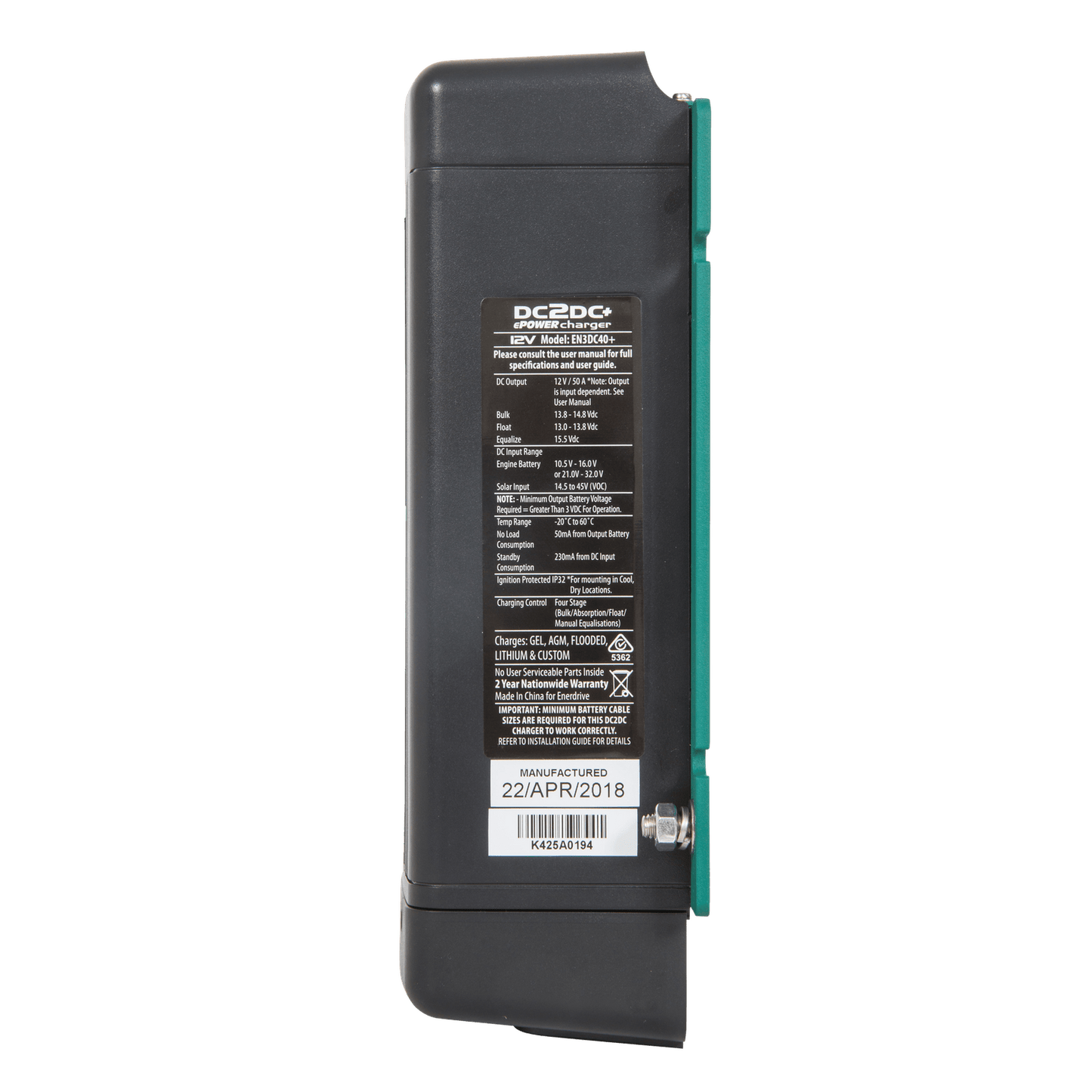 Enerdrive ePOWER 12V 40A DC to DC Battery Charger