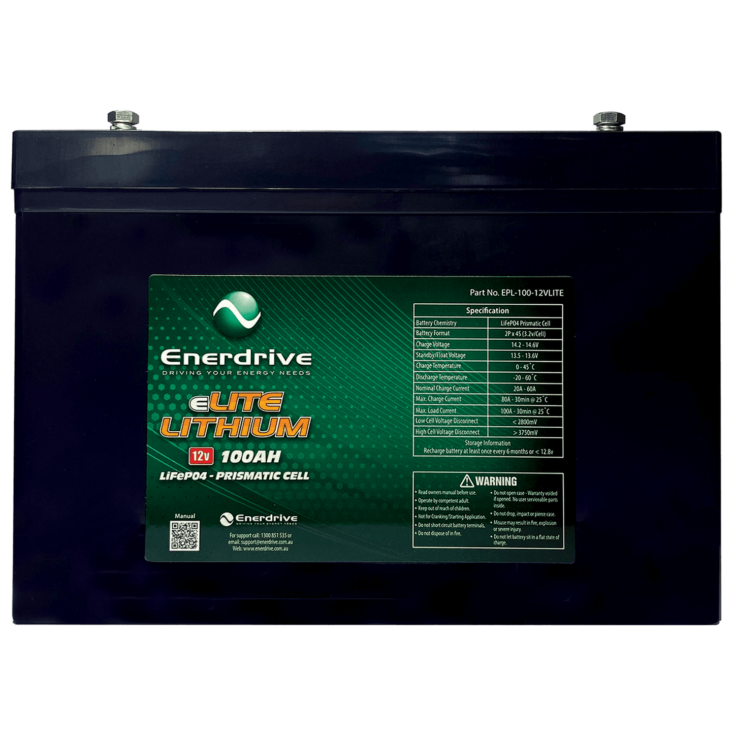 Enerdrive eLITE 12V 100Ah Lithium Battery