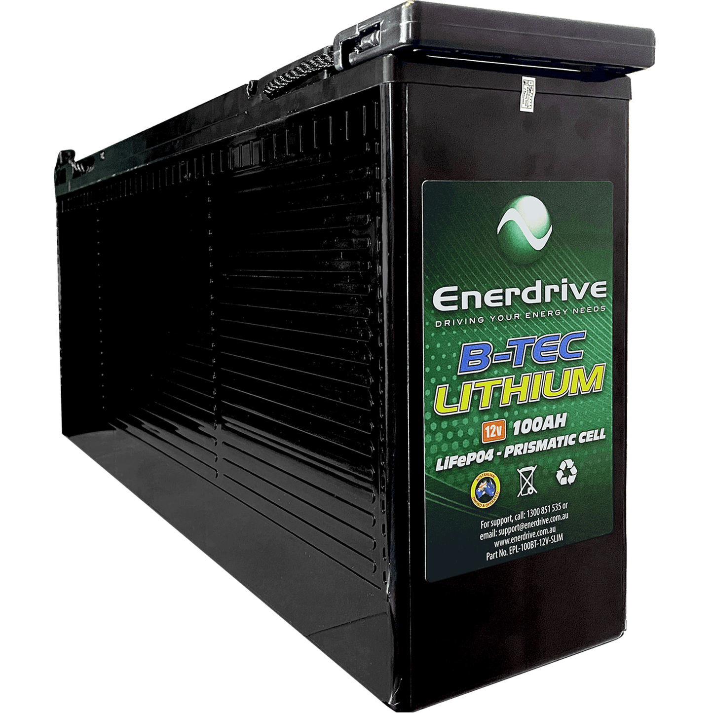 Enerdrive ePOWER B-TEC 100Ah Slim Lithium Battery