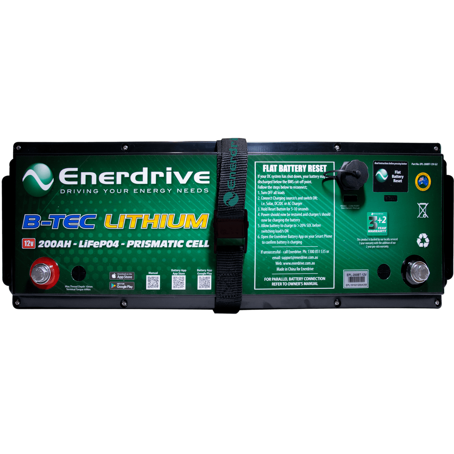 Enerdrive ePOWER B-TEC 200Ah Lithium Battery Only