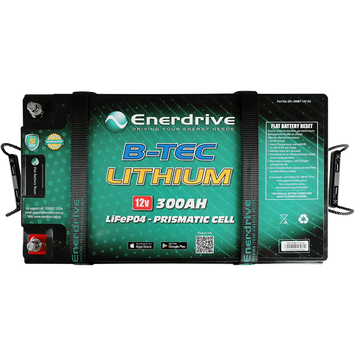 Enerdrive ePOWER B-TEC 300Ah Lithium Battery - Limited time sale ends Jan 2025