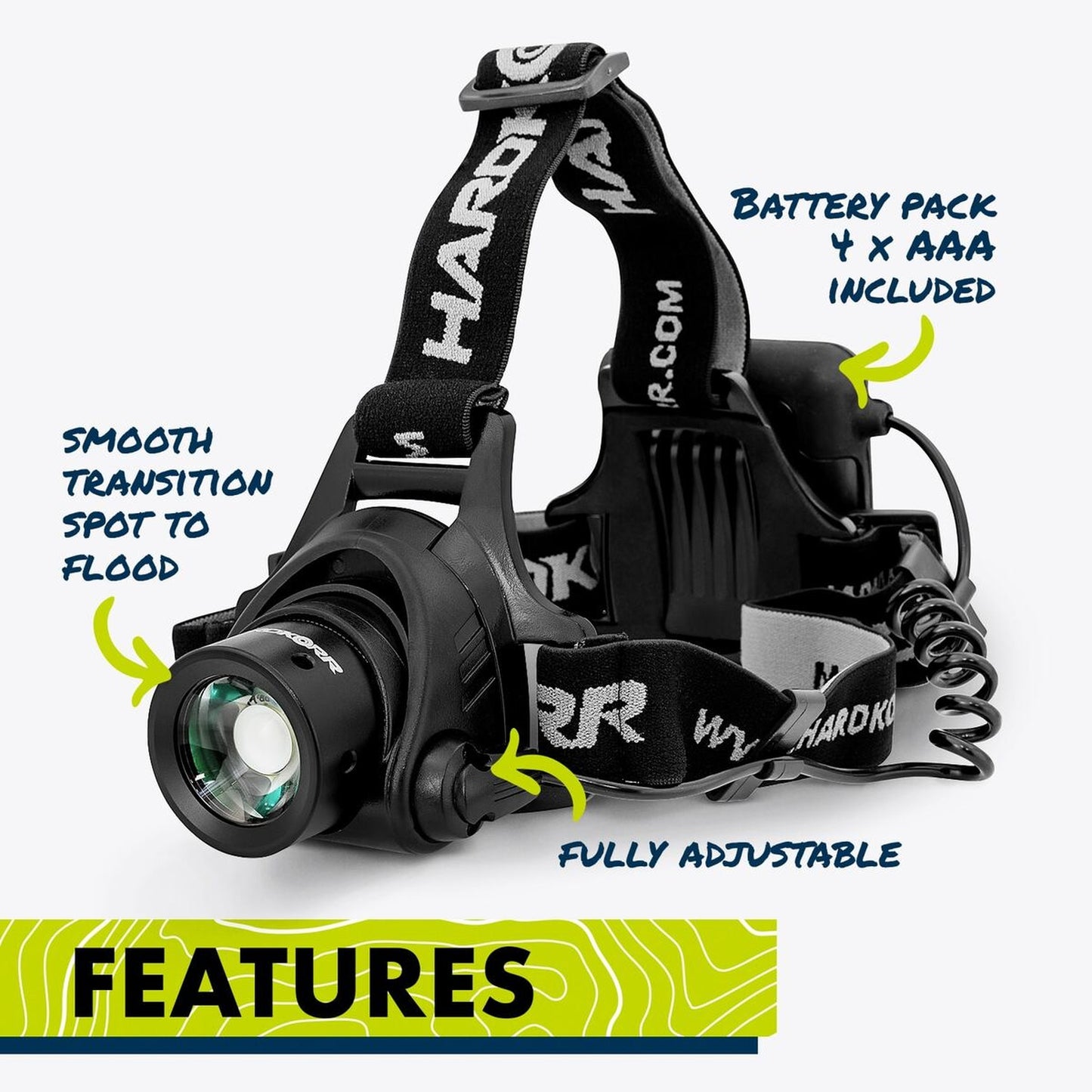 Hard Korr 850 Lumen LED Head Torch