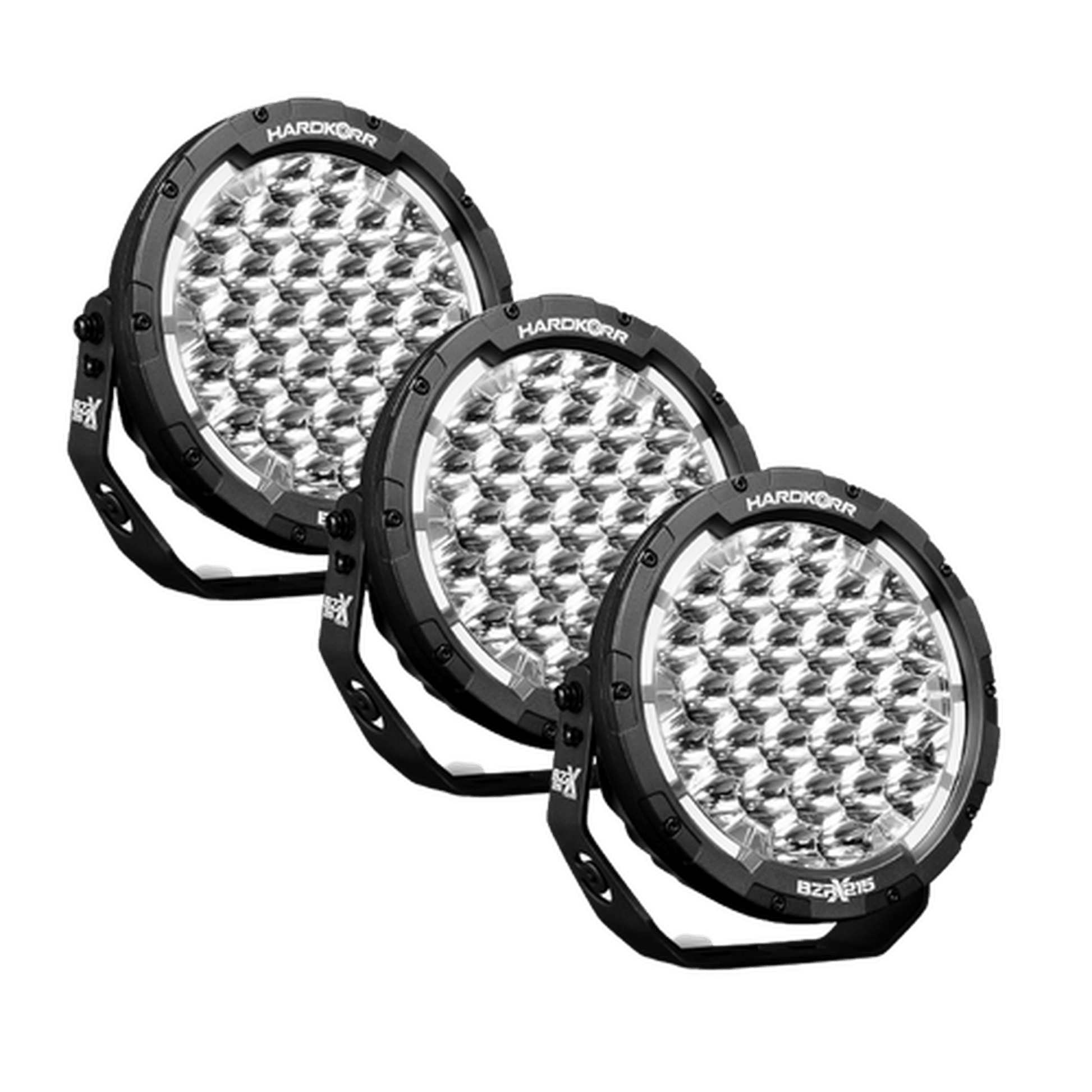 Hard Korr BZR-X Series 9" Driving Lights (3-Pack) - Lumileds LEDs