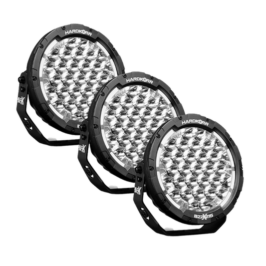 Hard Korr BZR-X Series 9" Driving Lights (3-Pack) - Lumileds LEDs