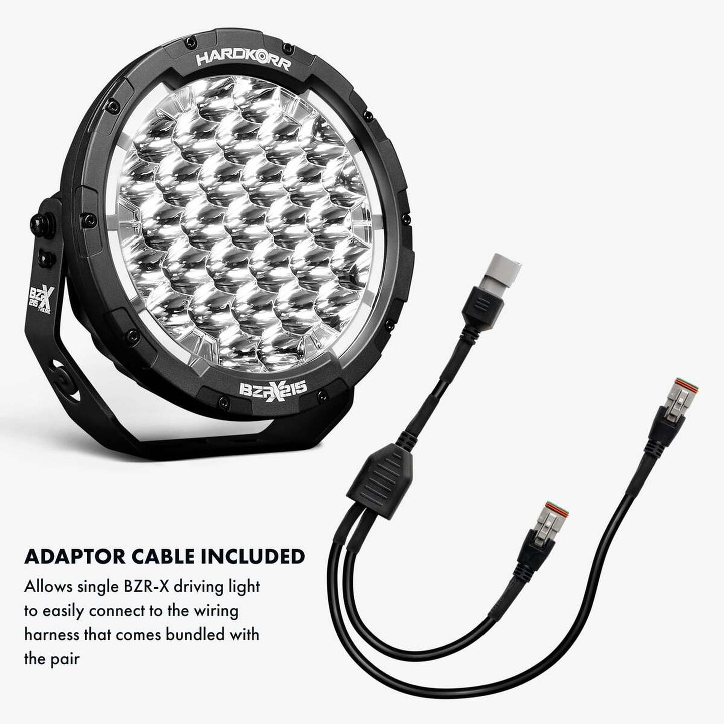 Hard Korr BZRX Series 9'' Round Driving Light - Single