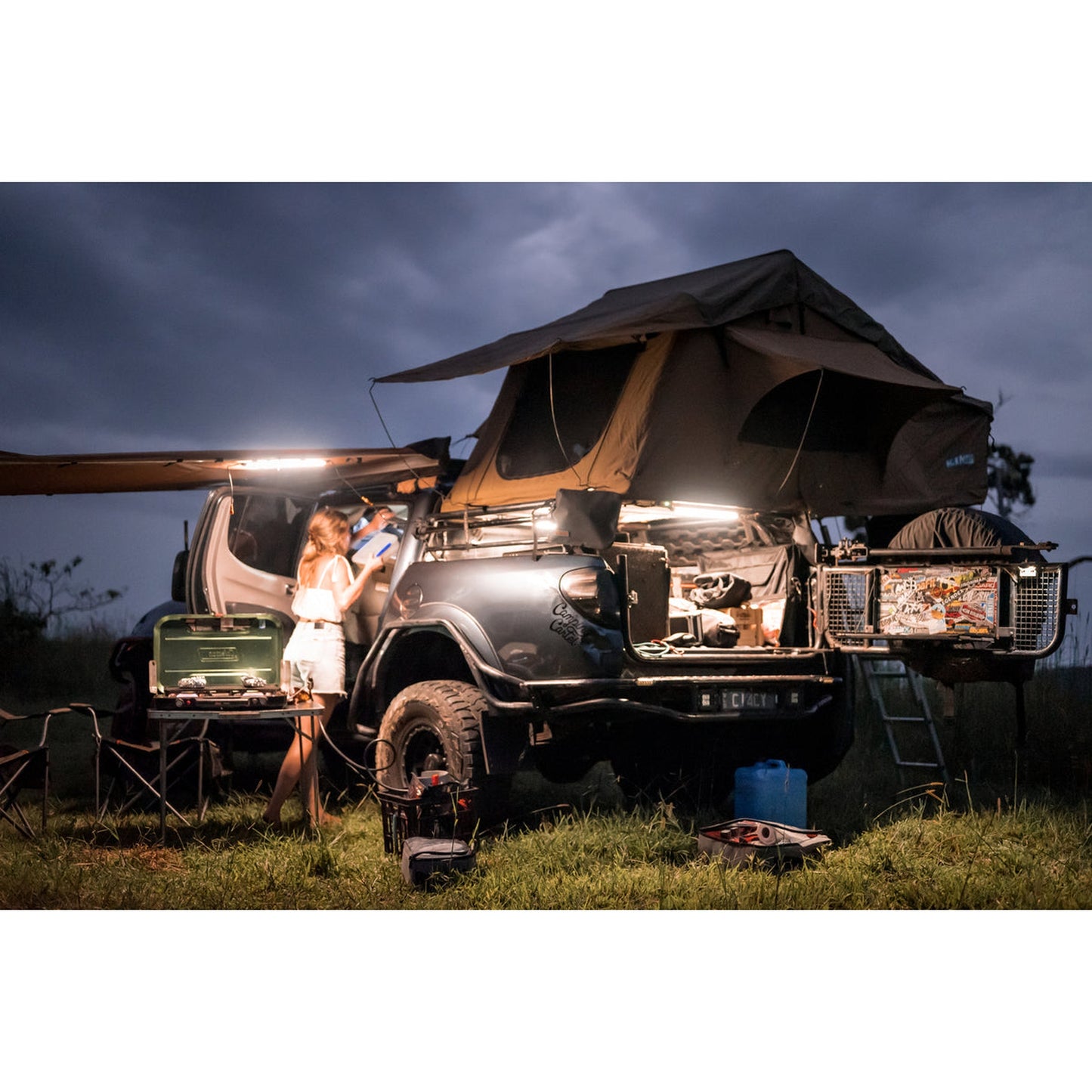 Hard Korr Lifestyle 4-Bar Orange & White LED Camp Light Kit