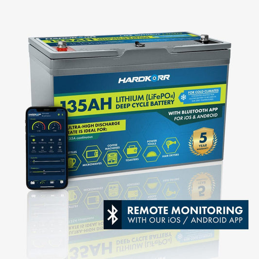 135Ah Lithium Deep Cycle Battery by Hard Korr – Cold Climate & Smart App