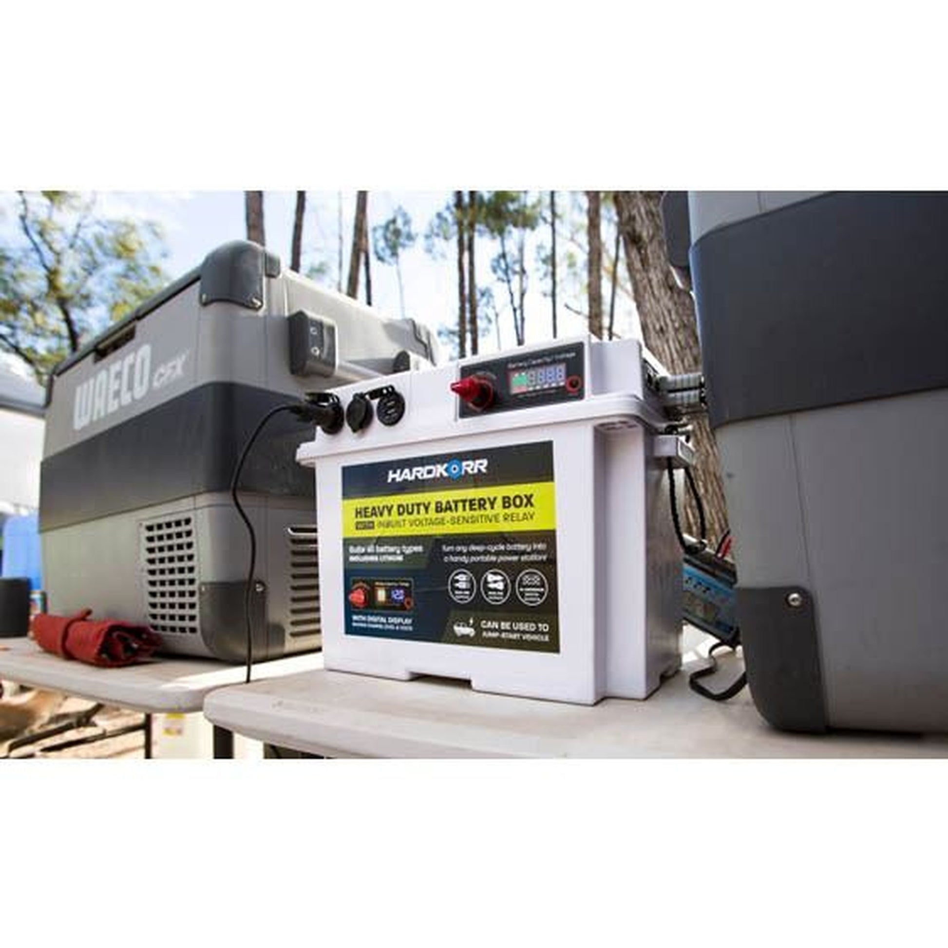 Hard Korr 135Ah LiFePO4 Battery with Heavy Duty Power Box – Bluetooth Monitoring
