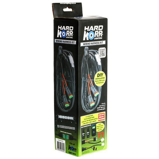 Hard Korr 12V Light Harness with Dual Outputs – Fireproof, IP67 Deutsch Connectors