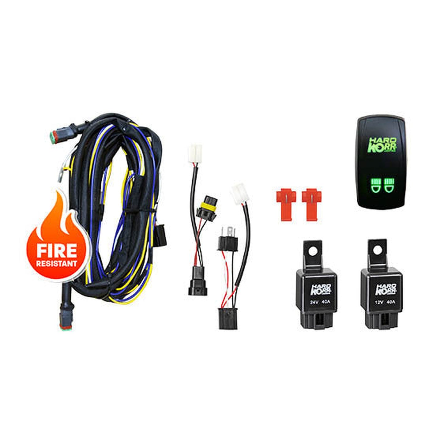 Hard Korr 12V Driving Light Harness Suit 1/2 Sets
