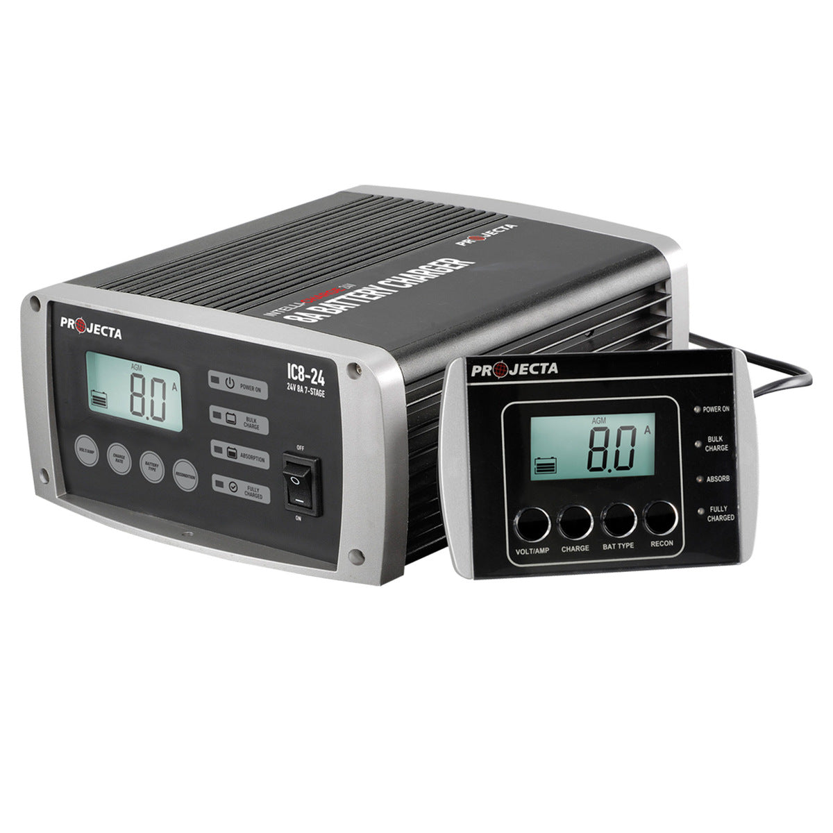 24V Automatic 8 Amp 7 Stage Battery Charger Multi Chemistry Lithium