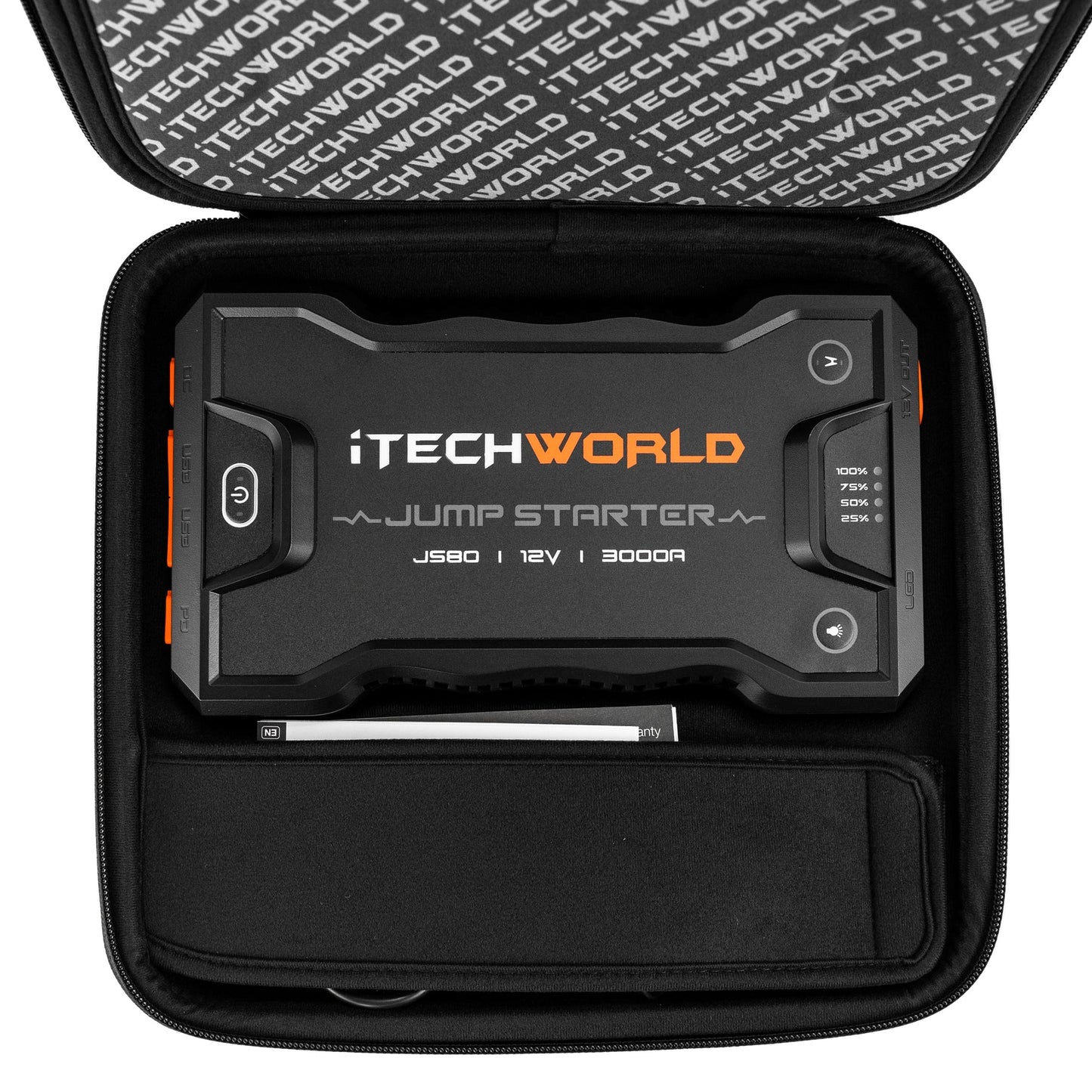 Js80 3000 Amp Portable Jump Starter Backup Power Bank with Heavy Duty Case