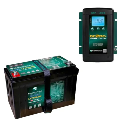 Enerdrive 125Ah B-Tec Bundle Inc Dc40 Charger