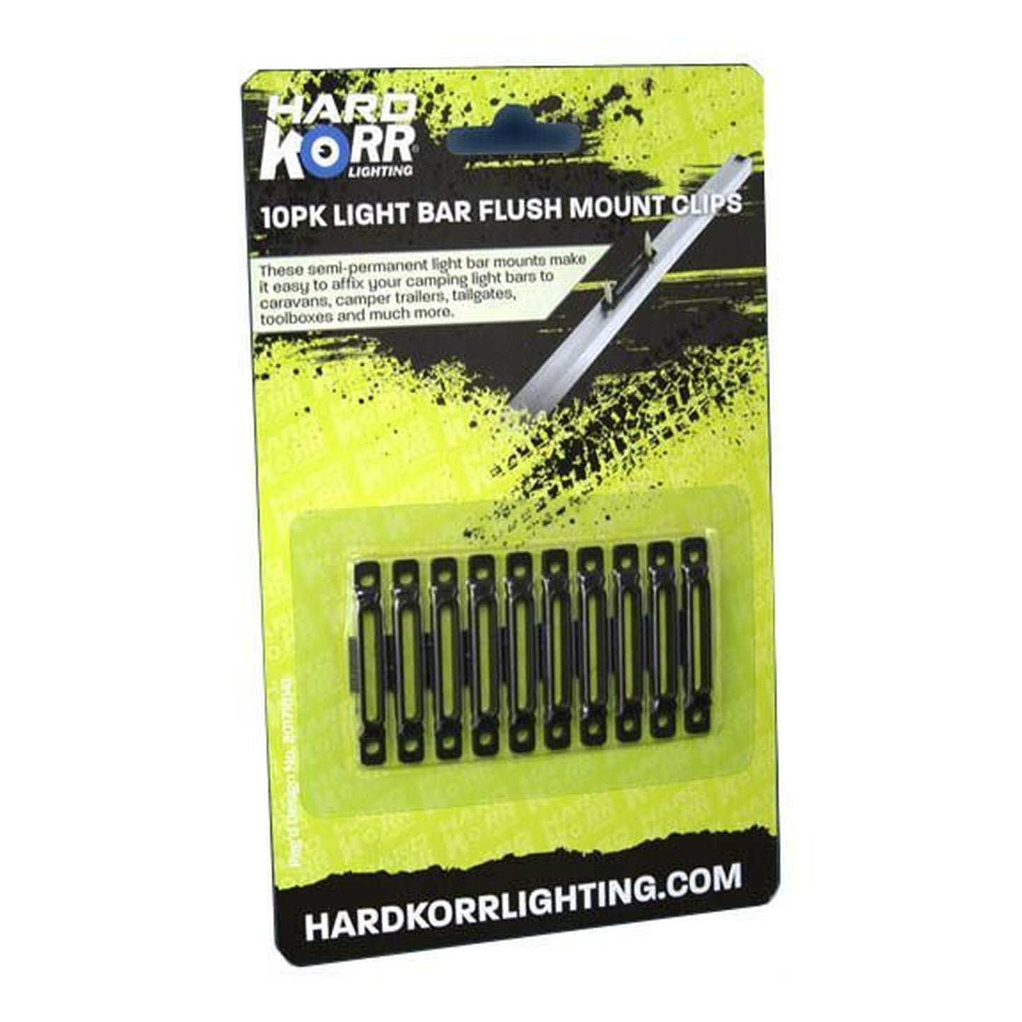 Hard Korr Light Bar Flush Mount Clips 10pk