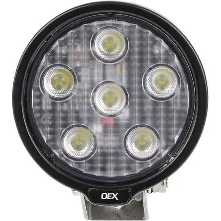 OEX WORK LIGHT ROUND 6 LED 12V24V CISPR25 RATED - LLX08203