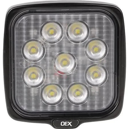 OEX WORK LIGHT SQUARE 9 LED 12V24V CISPR25 RATED - LLX08205