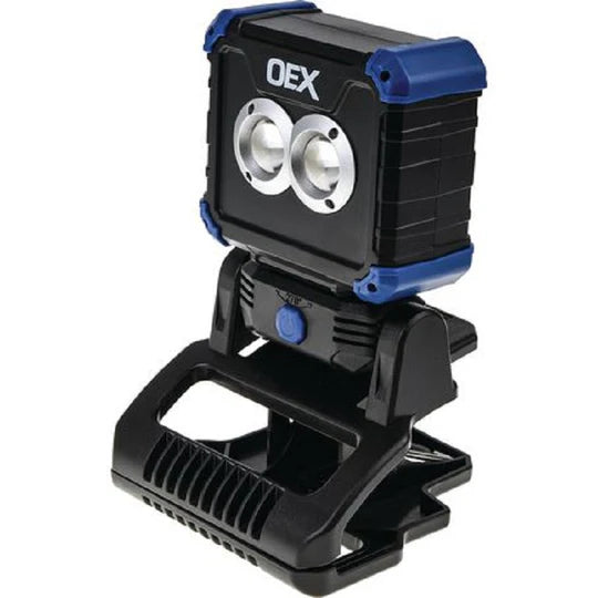 OEX 450 LUMEN RECHARGEABLE LED FLOOD LIGHT WITH CLAMP