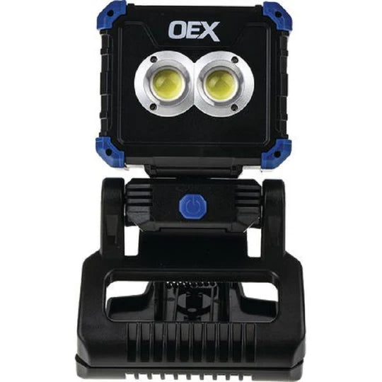 OEX 450 LUMEN RECHARGEABLE LED FLOOD LIGHT WITH CLAMP